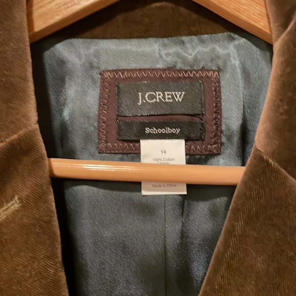 Brown velvet J. Crew blazer - Picture 2 of 4
